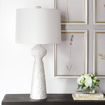 Catelin Textured White Table Lamp