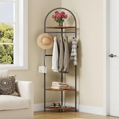 Metal Freestanding 4 - Hook Coat Rack