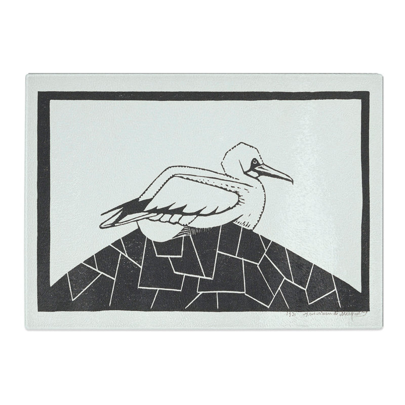 Gannet Bird by Samuel De Mesquita Chopping Board, 0.4cm H x 20cm W x 28.5cm L