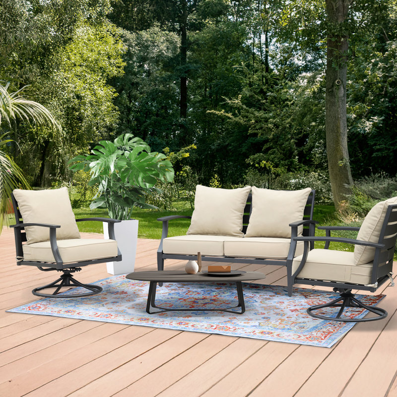 Outdoor Deep Seat Chair Cushion Set, 24" W x 24" D, Khaki