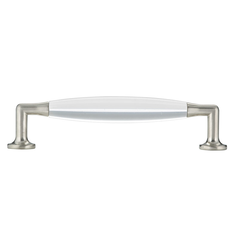 Poignée barre 6 5/16 po Inspiration, Transparent / nickel brossé