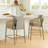 Upholstered Wood and Rope Counter Stools-1315375268