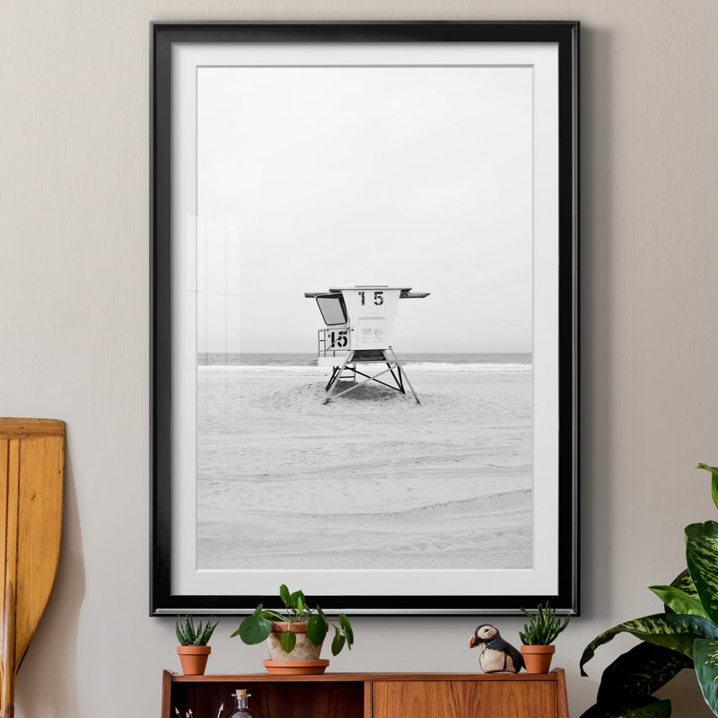 Mission Beach par Natalie Carpentieri - reproduction de photo sur papier encadrée, Cadre noir