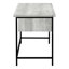 Bureau d'ordinateur de 55 po avec tiroirs de rangement pour bureau à domicile / ordinateur portable, stratifié gris / métal noir, contemporain moderne | Idée cadeau