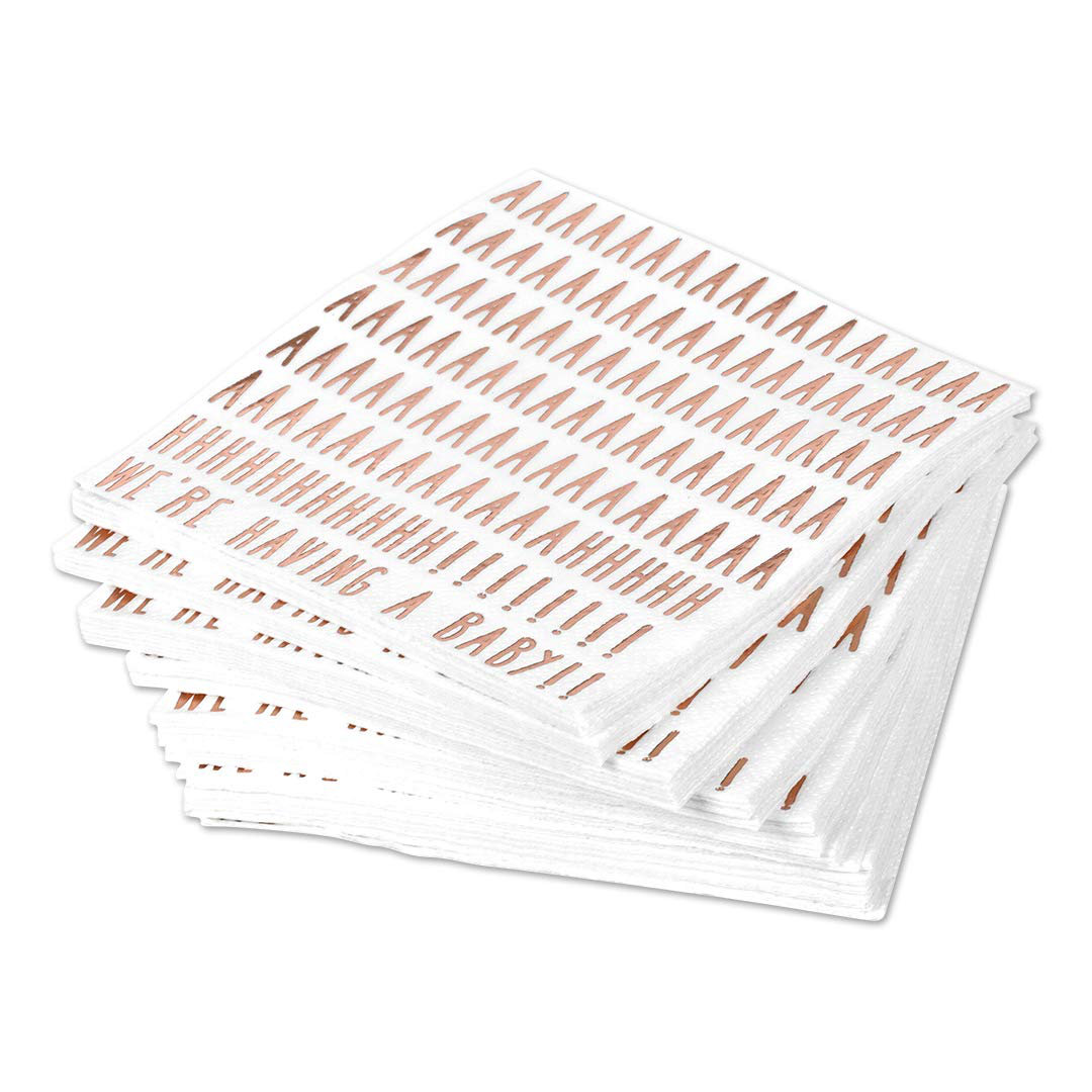 Disposable Paper Cocktail Napkins (Set of 50) Koyal Wholesale