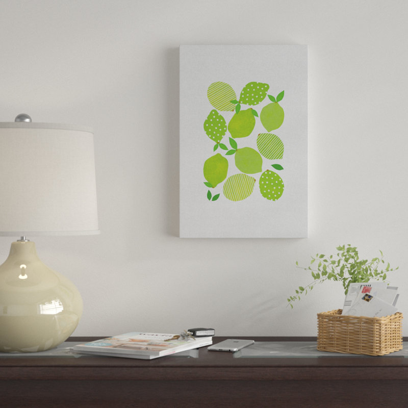 «Lime Crowd», impression sur toile, H 12 po x l 8 po x P 0,75 po, Pas de tapis, Toile tendue
