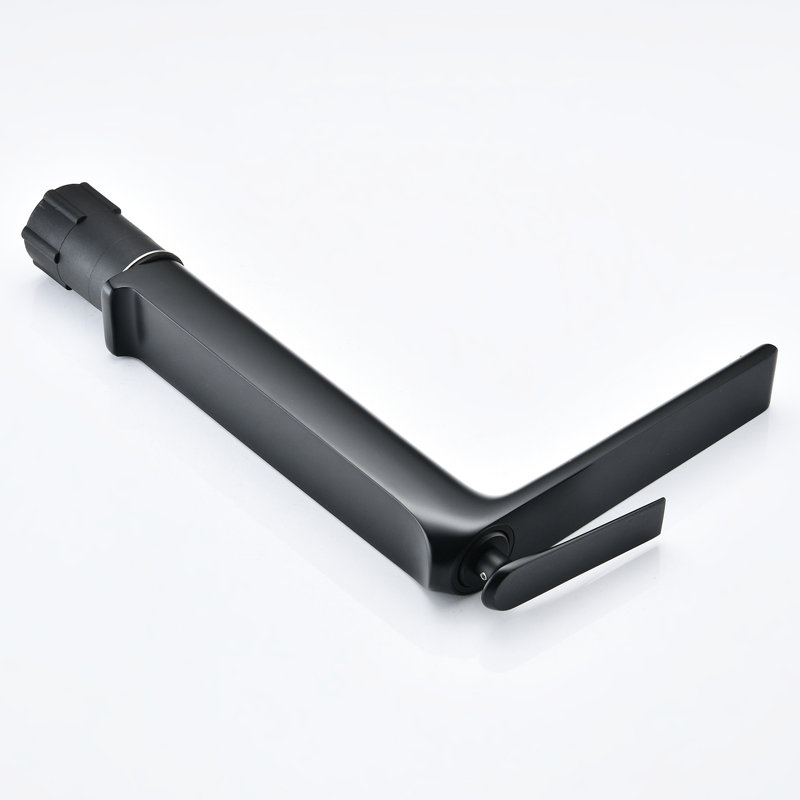 Matte Black Bathroom Faucet - Single Hole Handle With High Arc. Made Of Solid Brass, To Rust & Corrosion. Features Large-Flow Spout And Ceramic Disc Cartridge For A Seamless Experience. For