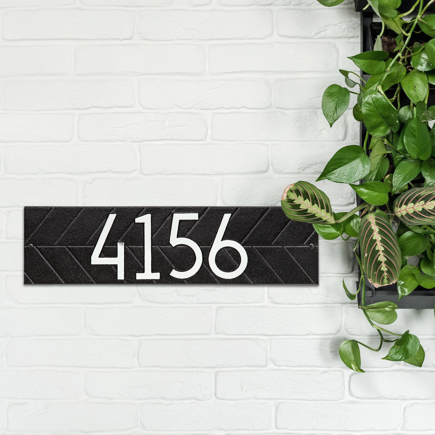 Whitehall Products Modern Herringbone Horizontal Plaque, Standard Wall ...