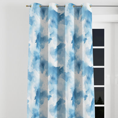 Rideaux abstraits pour chambre à coucher - Rideau à œillets Baese moderne - 1 panneau
