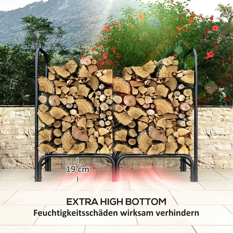 Caneghem 120cm W Metal Log Rack