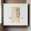 Armoire à pharmacie montée 34 "x 29" avec 4 tablettes, porte miroir 