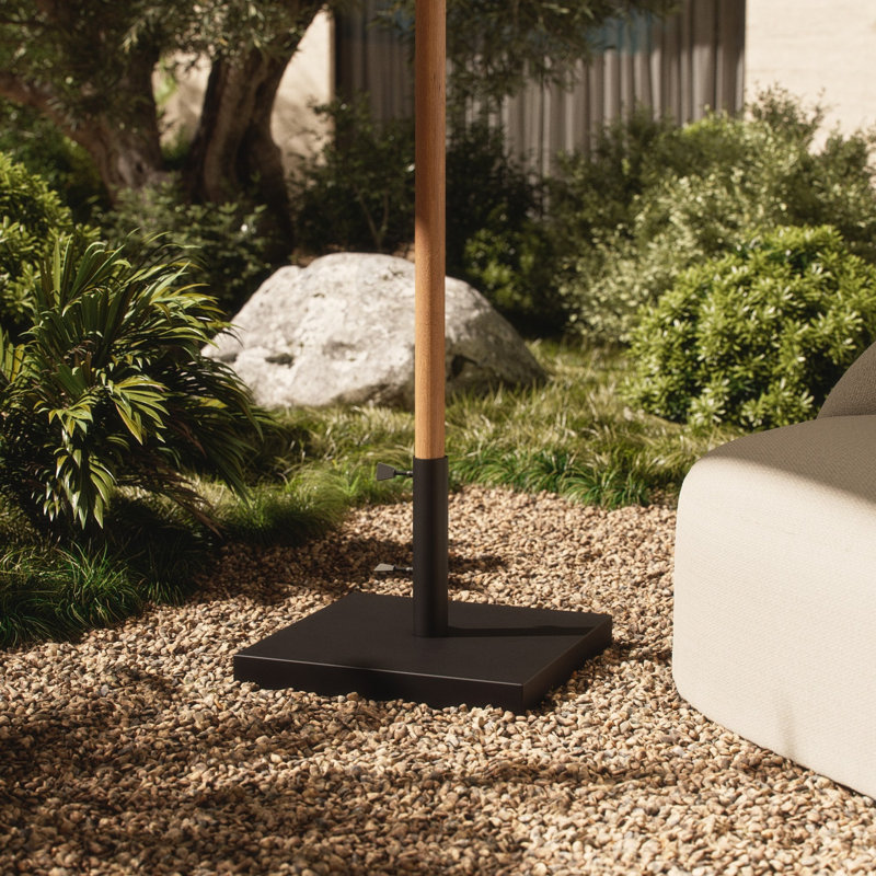 Baska Outdoor Black Stainless Steel Umbrella Base