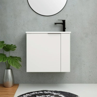 Mossey 22.05'' Single Bathroom Vanity with Ceramic Top