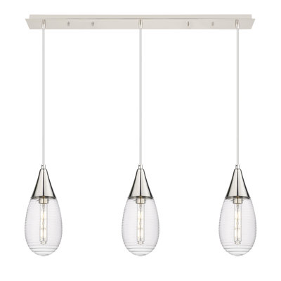 Luminaire suspendu pour îlot de cuisine 3 lumières Rafael