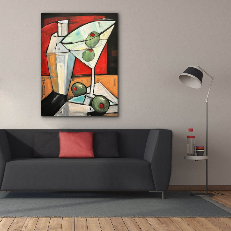 «Red Barrel Studio» «Shaken Not Stirred» par Tim Nyberg, art mural sur toile, H 54 po x l 40 po x P 1,5 po