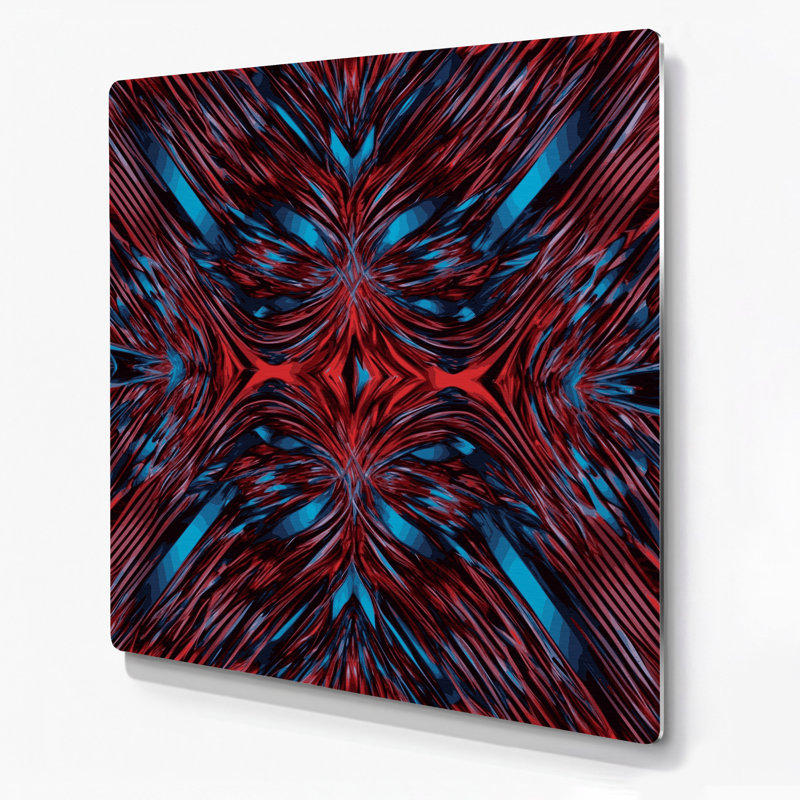 Art mural rouge Op Op 10, H 192 po x l 192 po x P 0,05 po