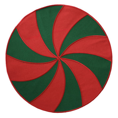 Candy Cane 15" Rd Mat