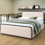 Lit tapissier moderne avec 4 tiroirs de rangement - Tête de lit en lin beige, structure en métal robuste, capacité de 800 lb-777816107