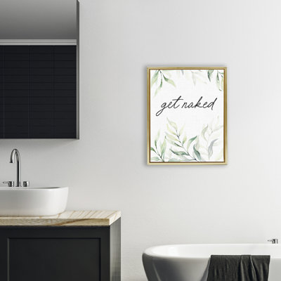 Cadre flottant Get Herbes pour salle de bain aux herbes, design par lettré et doublé