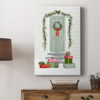 Festive Front Door Collection B -Custom Wrapped Gallery Cavas