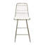 Tabourets de comptoir beige, structure en fer et coussin confortable - deux tabourets avec rembourrage stable 2 pièces