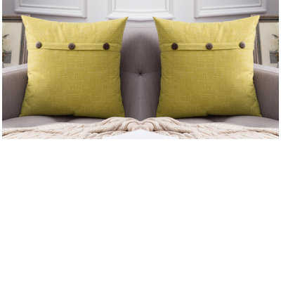 Buttons Chenille Throw Pillow