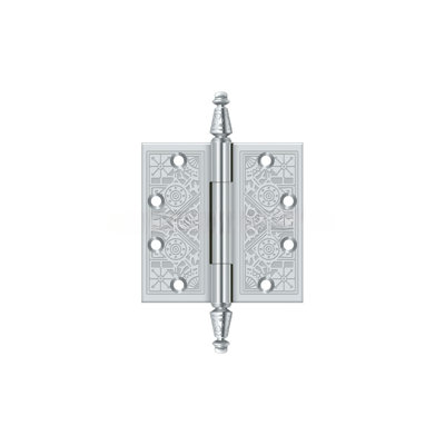 Deltana DSBP45U26 4-1/2" x 4-1/2" Square Hinges in Polished Chrome Pair