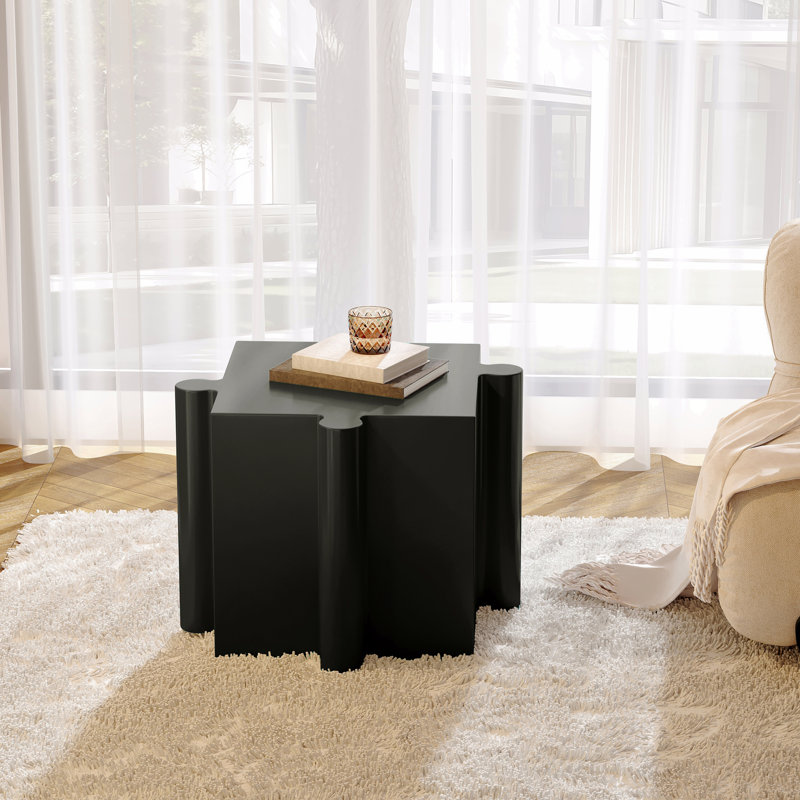 Table d'appoint, table modulaire à bord convexe Mgo - acheter simple ou combiner, Noir