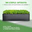  8x4x2ft Galvanized Raised Garden Bed, Planter Boxes Outdoor Large Metal Garden Beds For Planting Vegetables Flowers Herbs Rectangle Dark Gray