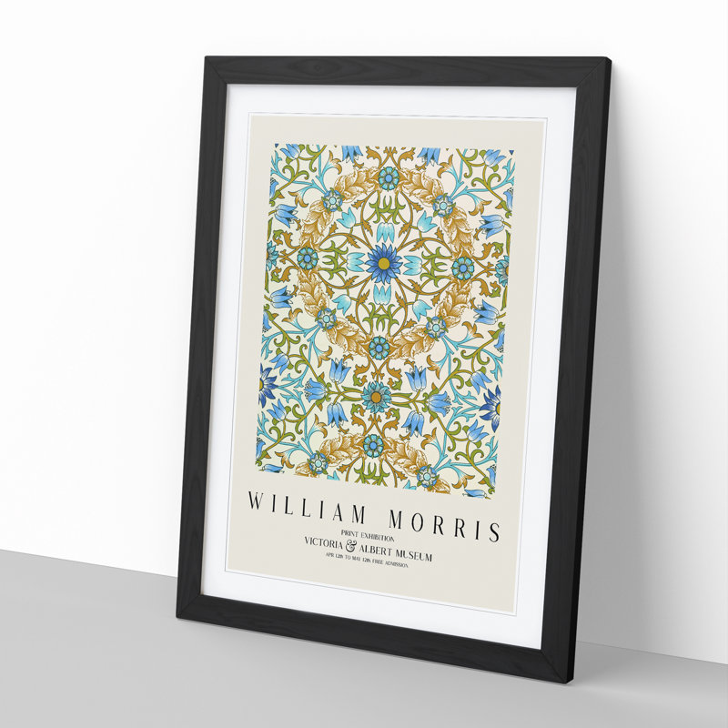 Vine Pattern Vol.3 by William Morris - Framed Print, 36cm H x 27cm W x 2cm D, Black