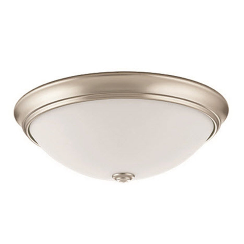 Plafonnier encastré à del simple 1 lumière Essentials, Bronze, H 4,5 po x l 14 po x P 14 po, 3000 K