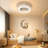 16'' Compact Bladless Ceiling Fans With Dimmable LED Lights And Remote Control, 3 Colors