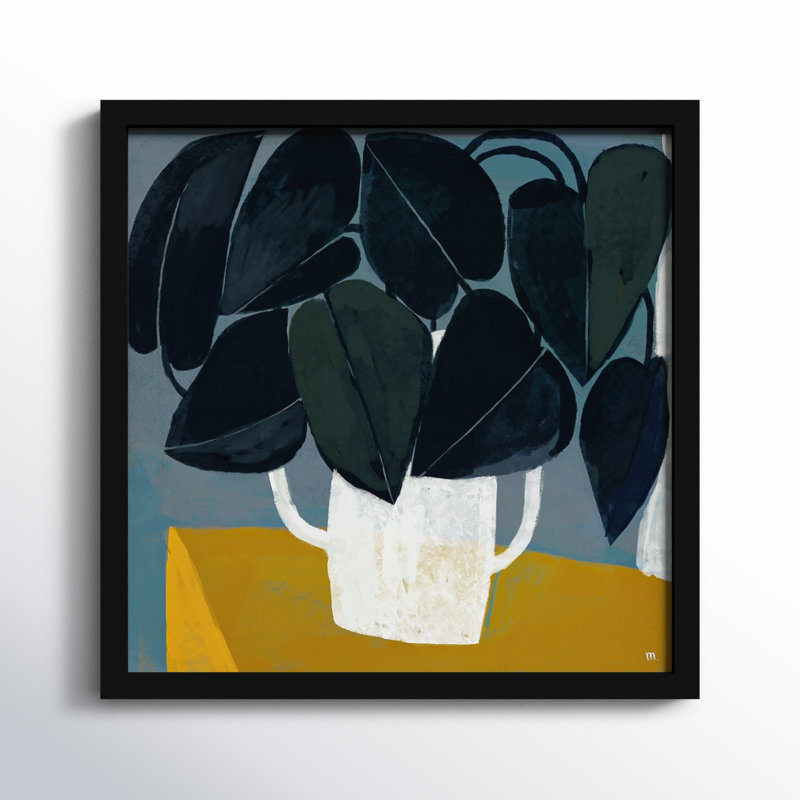 Plant Summer Interior 1 - reproduction de cadre photo, Noir, H 16 po x l 16 po