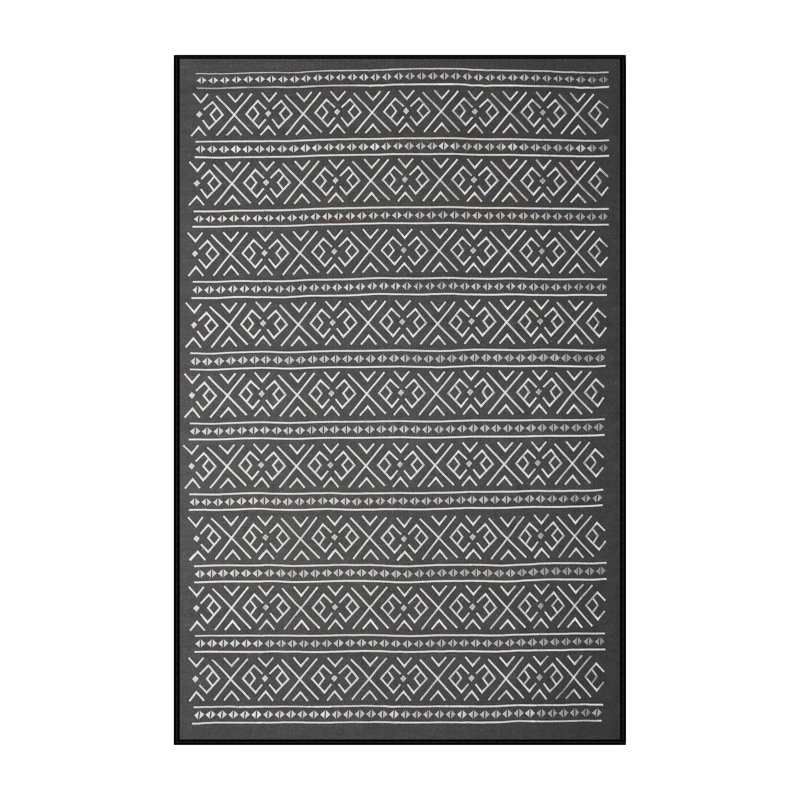 Tapis contemporaine violet/gris/noir zone, Rectangle 8 pi x 12 pi