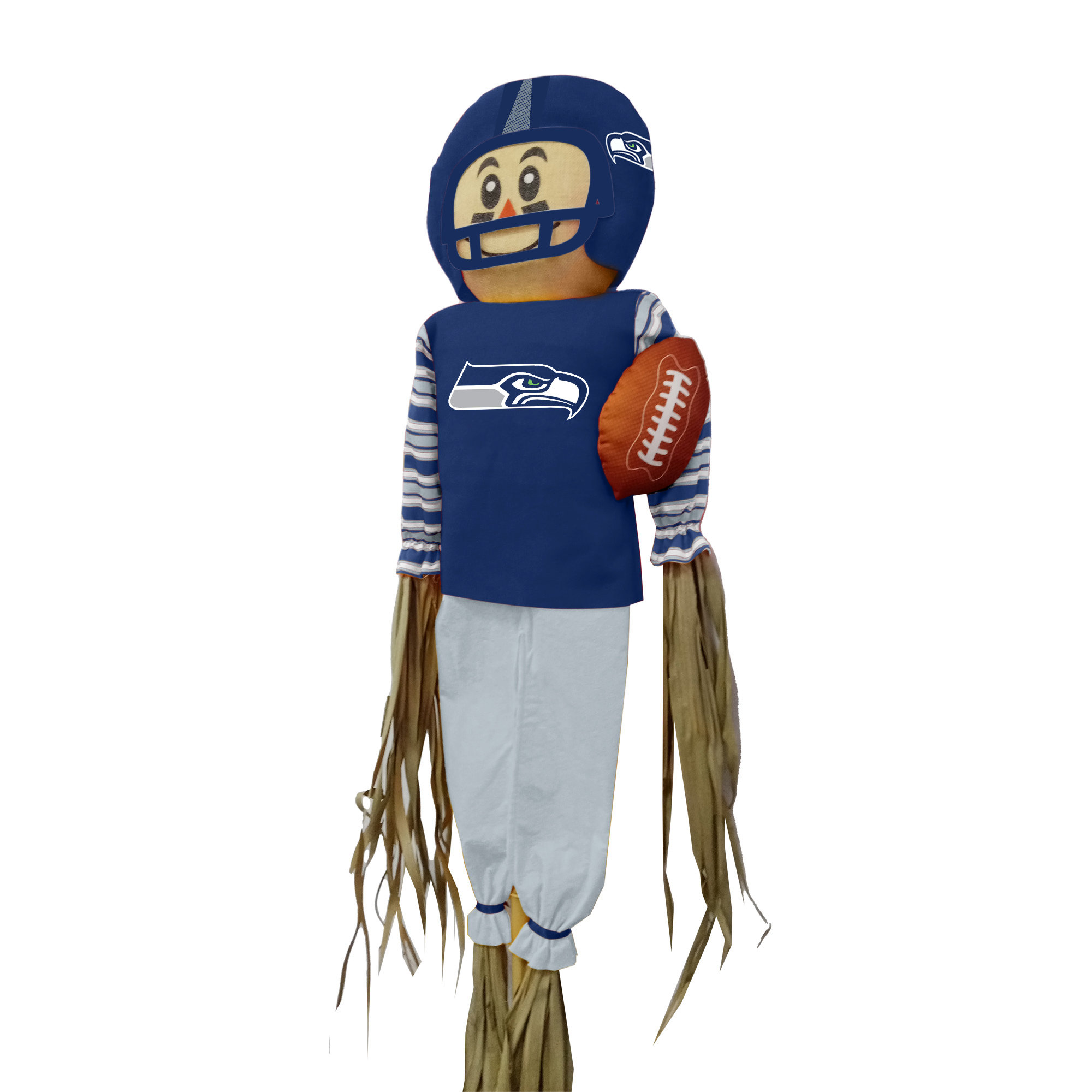 The Holiday Aisle® Seattle Seahawks Scarecrow Figurine | Wayfair