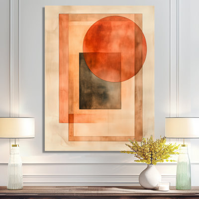 Terracotta Abstract Wall Art, Warm Neutral Canvas, Kawah
