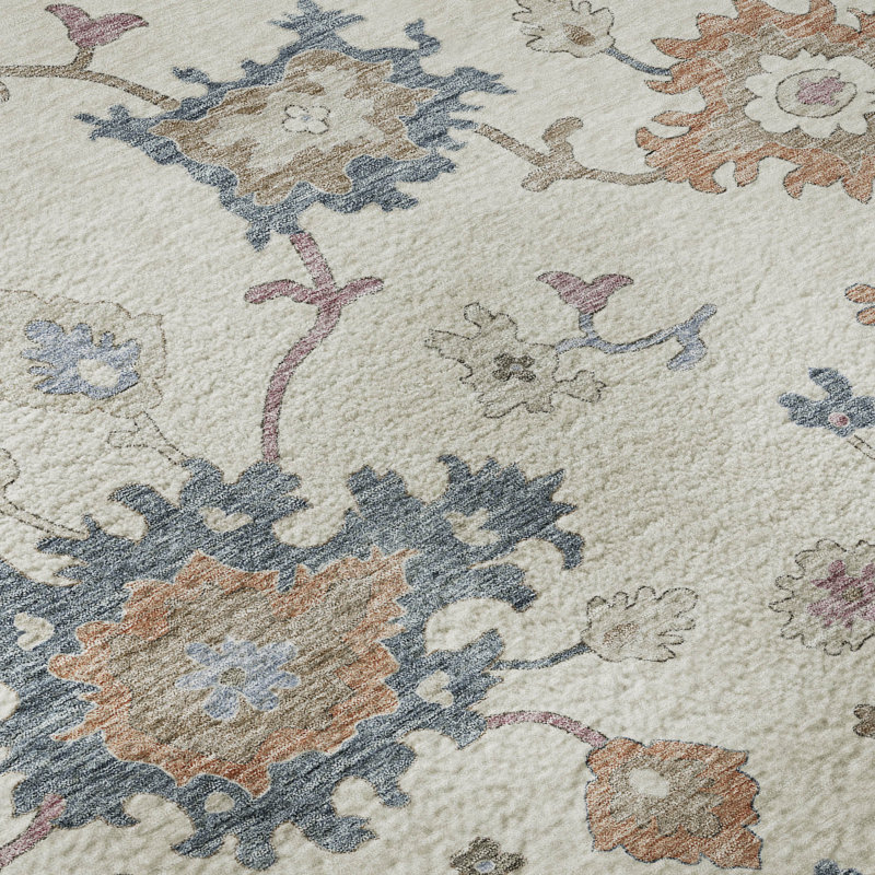 Premium Machine Washable Jaylin AMF1218 Global Rug, Rectangle 5 pi x 7 pi 6 po