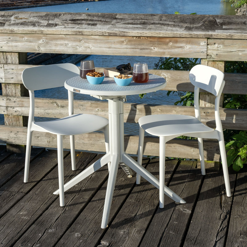Table de patio pliante 24 po Patioflare, gris
