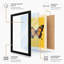 Golden Butterfly Modern - Framed Print-677796053-677796072