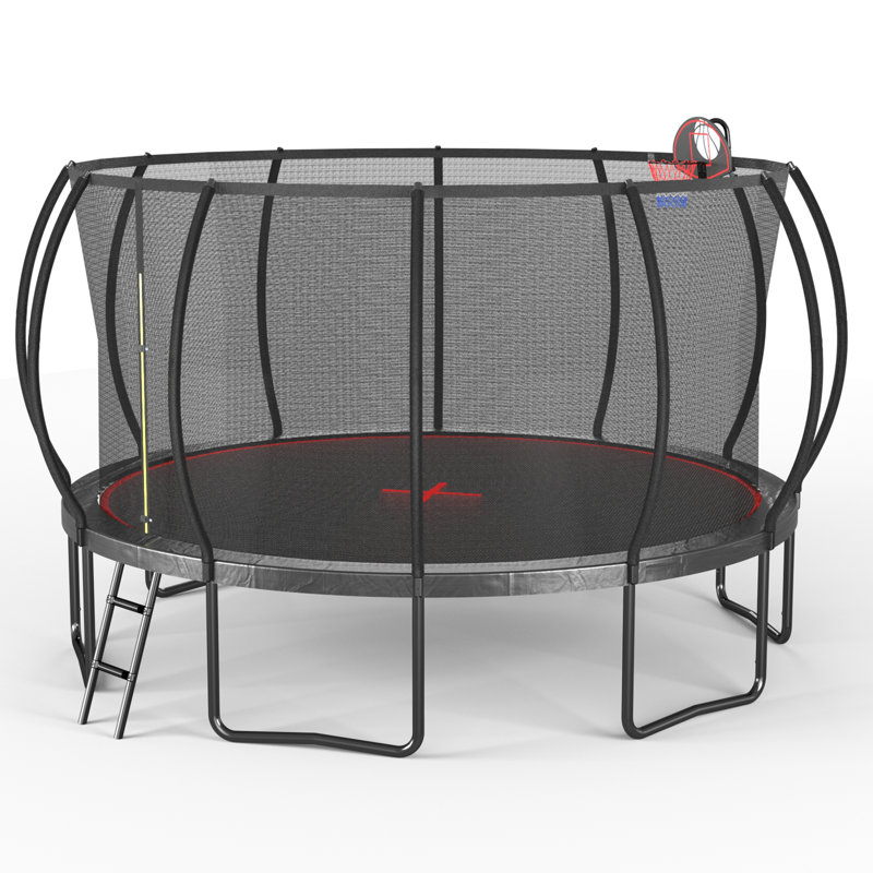 YC 16FT - Trampoline - citrouille - noir - rouge