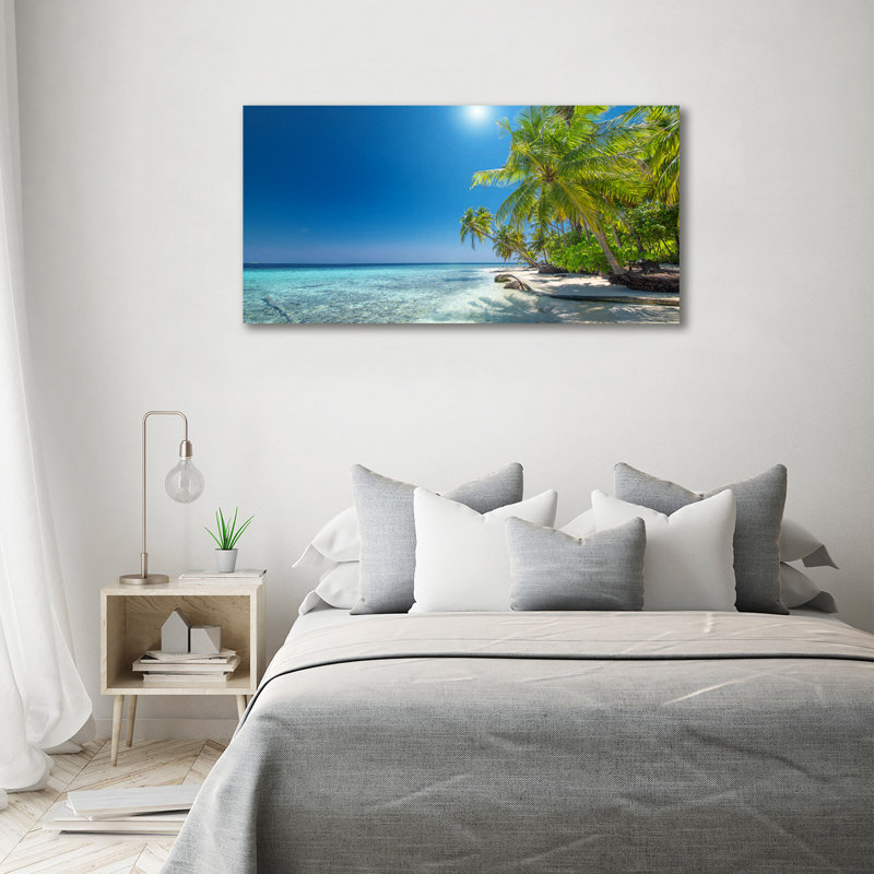 Maldives Beach - Wrapped Canvas Print, No Frame, 70cm H x 140cm W