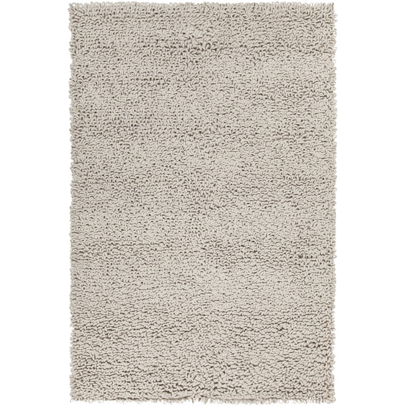 Tapis argenté tissé à la main Shelly, 7 pi 9 po X 10 pi 6 po