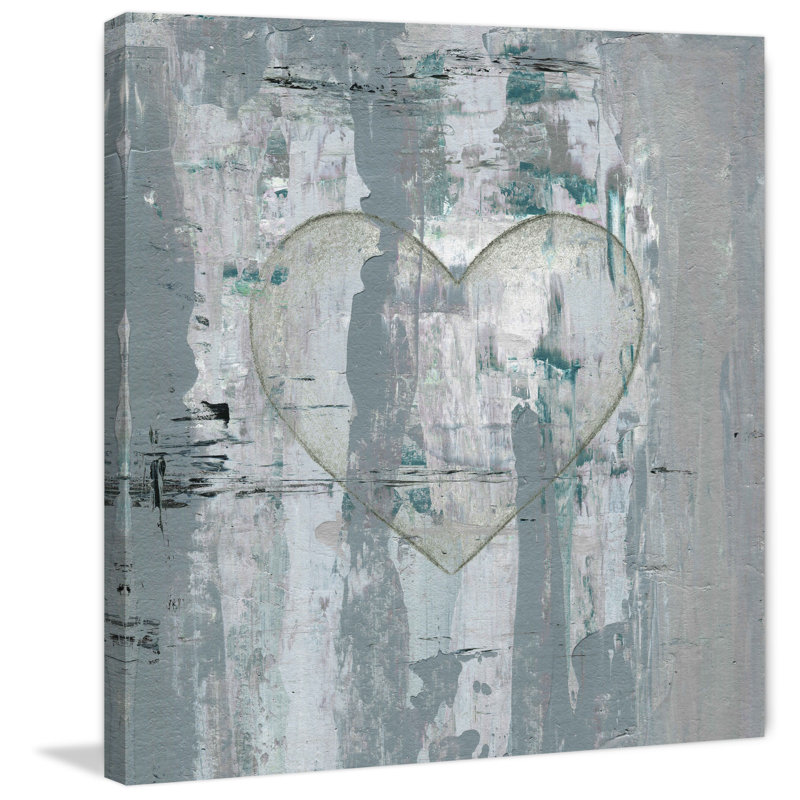 «Painted Heart», reproduction sur toile tendue, H 18 po x l 18 po x P 1,5 po