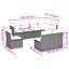 Grand canapé modulaire en rotin PE Vidaxl