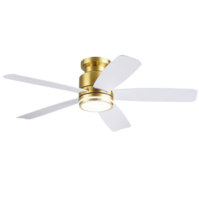 Flush Mount Ceiling Fan With Led Lights And Remote Control