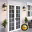 Lanterne murale d'extérieur Dusk to Dawn, luminaire extérieur imperméable noir pour la maison -305277807