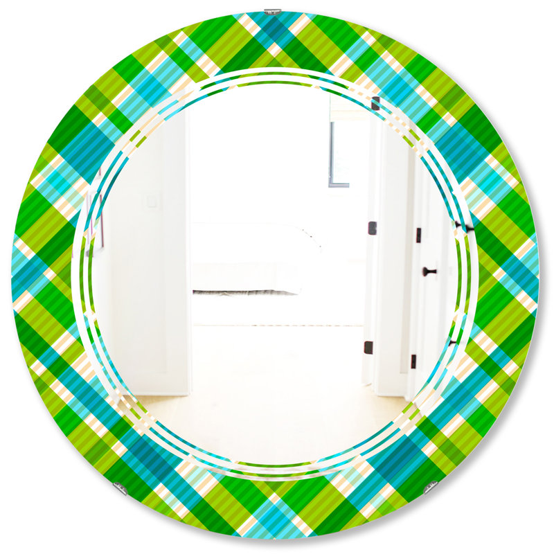 Miroir mural Tartan Texture II, H 31,5 po x l po