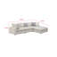 Canapé modulaire avec repose-pieds 4 pièces Serena-114733282