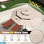 Parasol de patio solaire 10 pi avec 32 lumières DEL à 3 niveaux d'ajustement de l'inclinaison du dessus ventilé beige-801259628