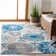 Kellems Indoor/Outdoor Grey/Royal Blue Rug